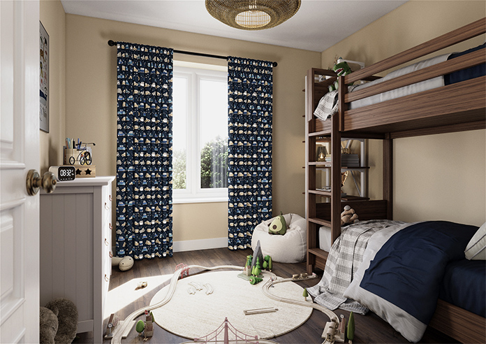 Roadtrip, Navy Blue - Made to Measure Curtains - Image 7